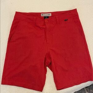 Travis Mathew Vibrant Red Flat Front Shorts